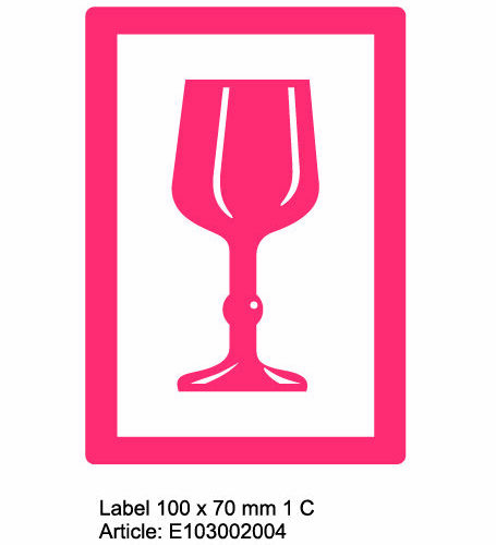Pre-printed labels main - 100, 70, White, 70gr, Glass 4x