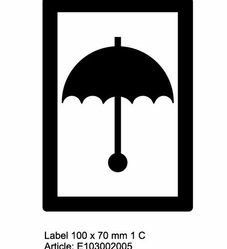 Pre-printed labels main - 100, 70, White, 70gr, Umbrella