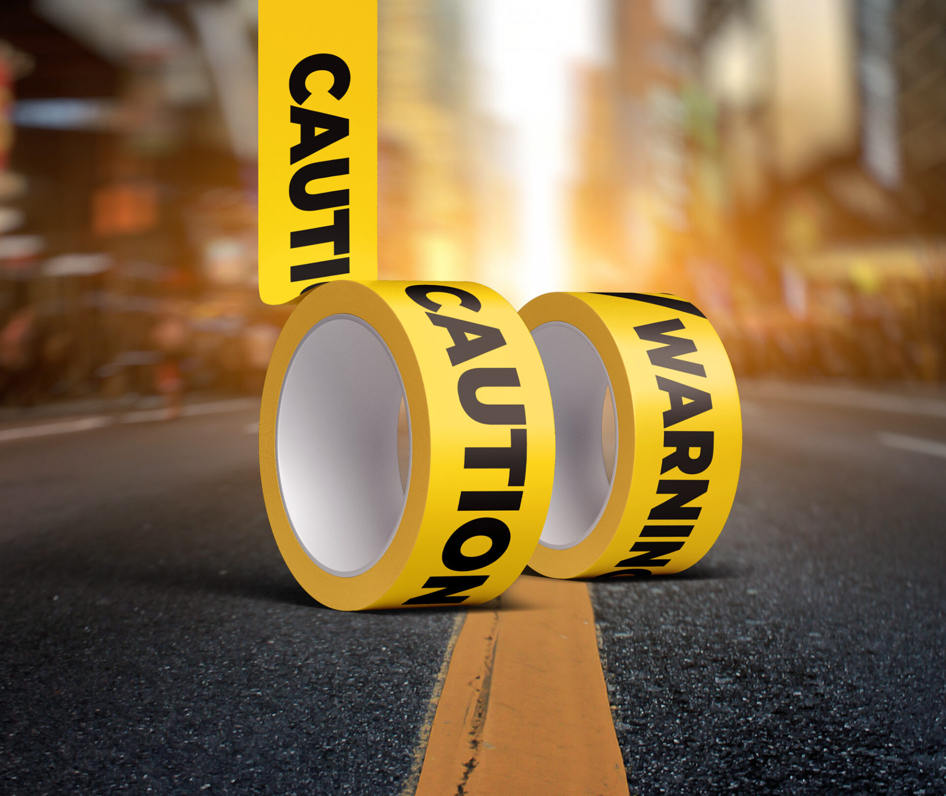 Custom printed warning tapes