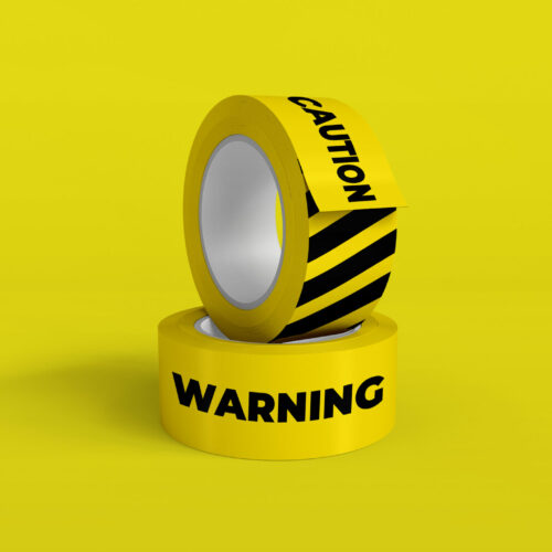 Pre-printed warning tapes